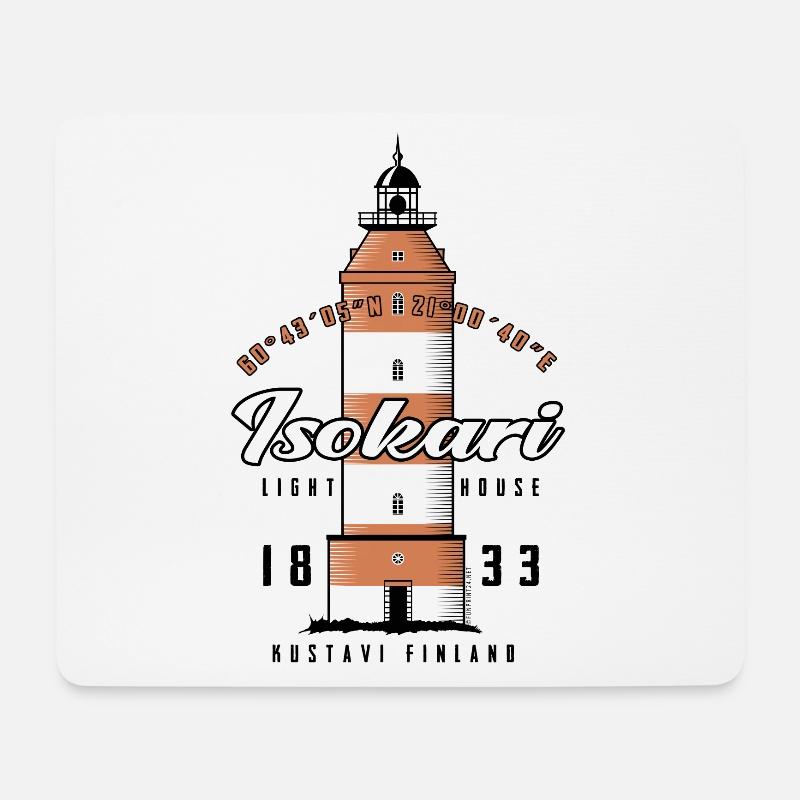 ISOKARI LEUCHTTURM - Textilien und Geschenke. - Mousepad (Querformat) - Weiß