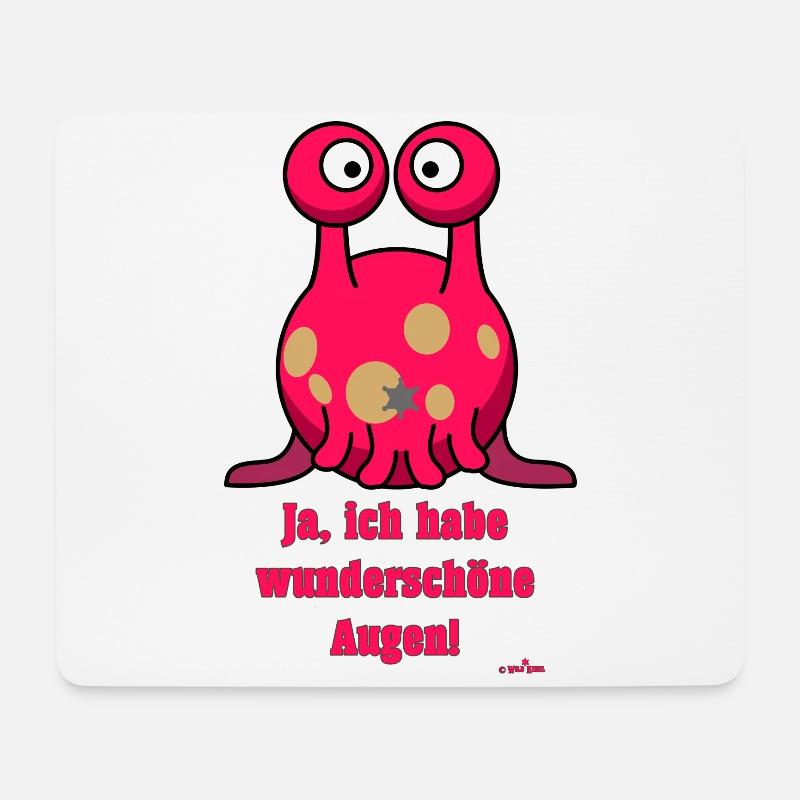 Wunderschöne Augen - Mousepad (Querformat) - Weiß