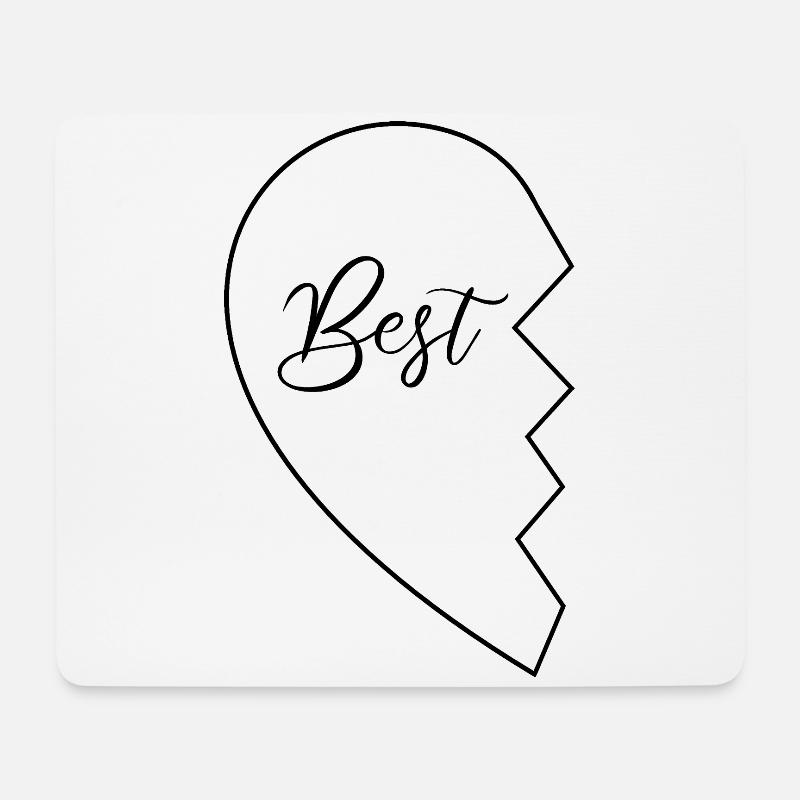 Best Friends - Beste Freunde Partnerlook für Zwei - Mousepad (Querformat) - Weiß