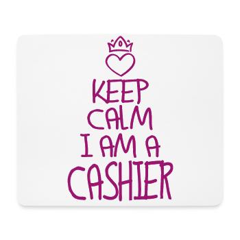 Keep Calm Cashier Cool Cashier Gift - Mouse Pad (horizontal) - white - Front