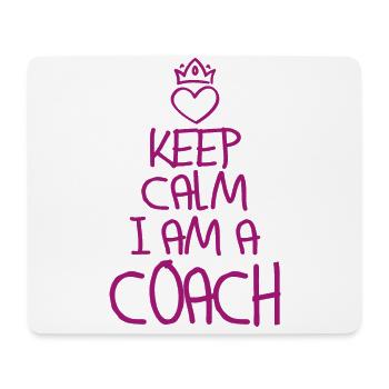 Keep Calm Coach cool Coach Geschenk - Mousepad (Querformat) - Weiß - Vorne