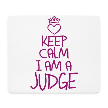 Keep Calm Judge cool Richter Geschenk - Mousepad (Querformat) - Weiß - Vorne