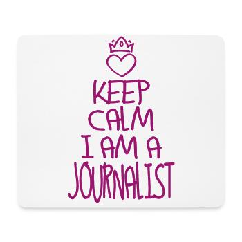 Restez calme Journaliste cool Cadeau de journaliste - Tapis de souris (format paysage) - blanc - Devant
