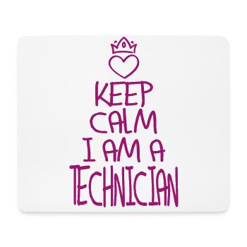 Keep Calm Techniker cool Techniker Geschenk - Mousepad (Querformat) - Weiß - Vorne
