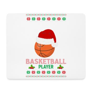 Santas Basketball Player Weihnachts Design - Mousepad (Querformat) - Weiß - Vorne