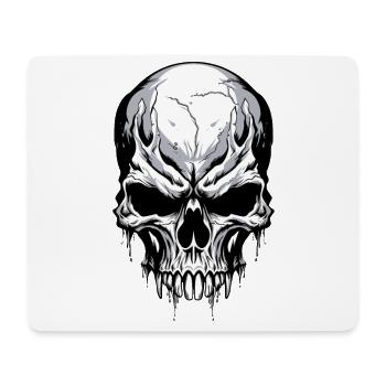 Totenkopf Schwarz Weiß Totenschädel Skelett Gothic - Mousepad (Querformat) - Weiß - Vorne