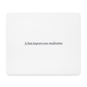 Ich trinke immer in Maßen - Mousepad (Querformat) - Weiß - Vorne