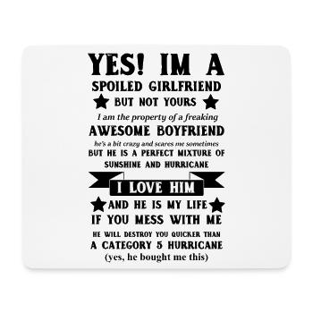 Awesome Girlfriend - Mouse Pad (horizontal) - white - Front