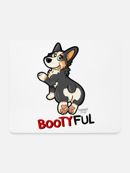 Bootyful Corgi - Mouse Pad (horizontal) - white