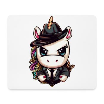 Licorne gangster - Tapis de souris (format paysage) - blanc - Devant