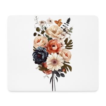 Wunderschönes Boho Blumen Herbarium Pastell - Mousepad (Querformat) - Weiß - Vorne