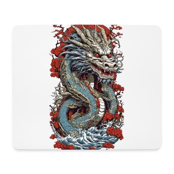 Mysticisme du dragon dans la gravure sur bois de couleur ukiyo-e - Tapis de souris (format paysage) - blanc - Devant