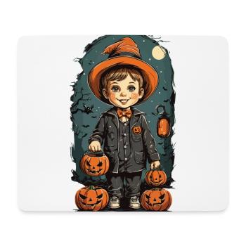 Rétro Halloween Kid Trick or Treat Design - Tapis de souris (format paysage) - blanc - Devant