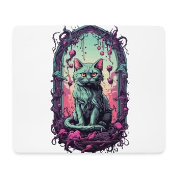 Gothic Halloween Cats Underworld Monster Design - Mouse Pad (horizontal) - white - Front