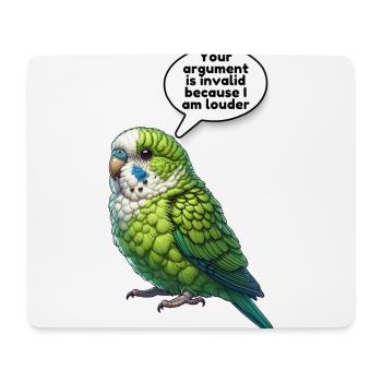 Perroquet Oiseau Perroquet vert - Tapis de souris (format paysage) - blanc - Devant