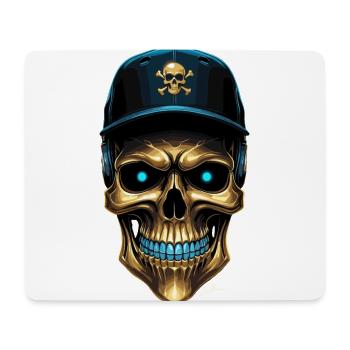Urban Totenkopf Basecap - Mousepad (Querformat) - Weiß - Vorne