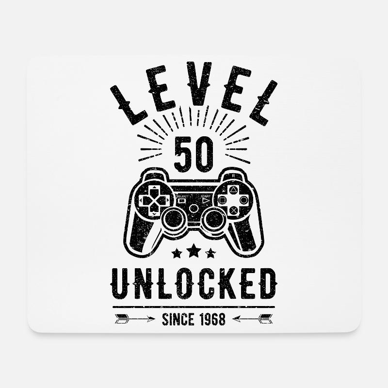 50. Geburtstag Geschenk Gamer Zocker Videospiel 50 - Mousepad (Querformat) - Weiß