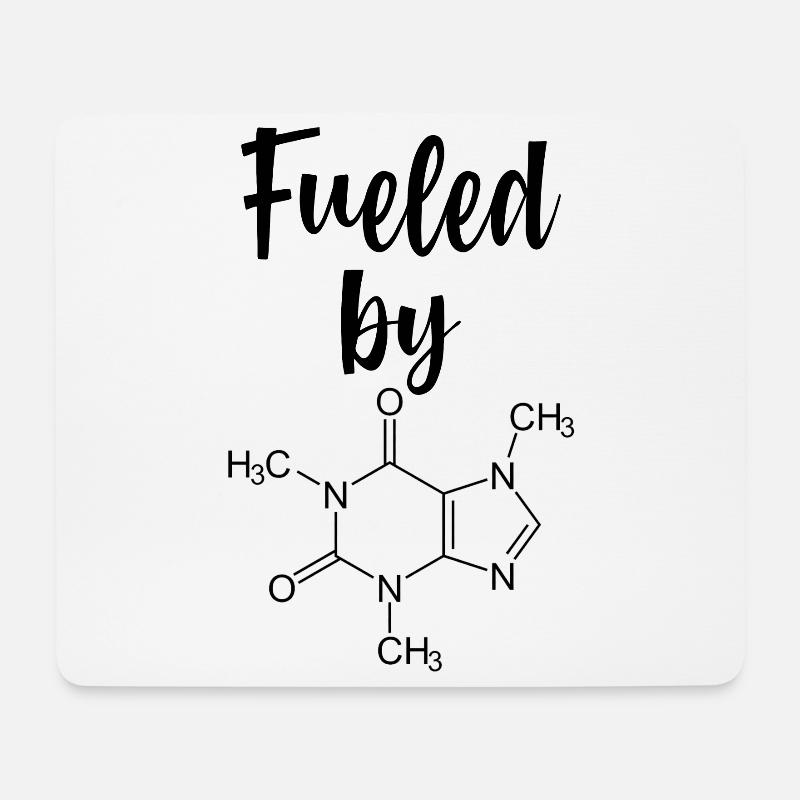 Fueled by caffein - Coffee - Mousepad (Querformat) - Weiß