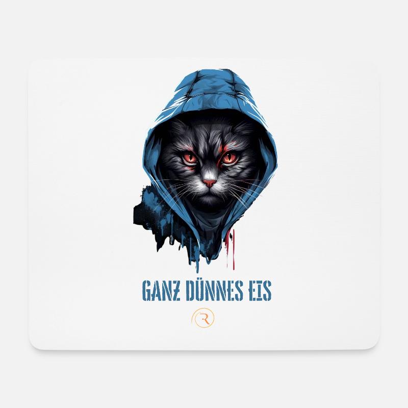 Mysteriöse Katzenauge - Mousepad (Querformat) - Weiß