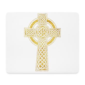Celtic Cross Symbol of Balance and Protection - Mouse Pad (horizontal) - white - Front