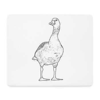Goose - Detailed geese drawing - Mouse Pad (horizontal) - white - Front