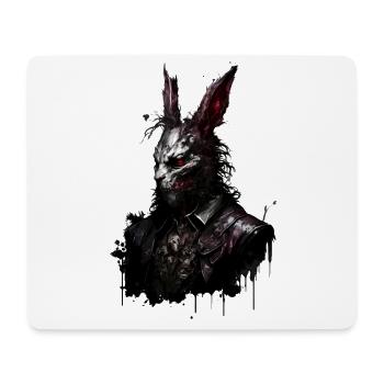Untoter Osterhase mit Anzug - Mousepad (Querformat) - Weiß - Vorne
