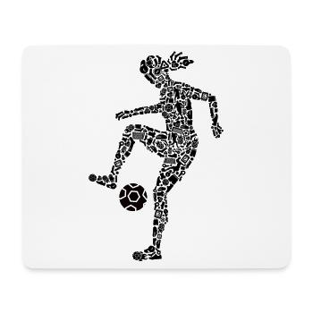 Fußball Spielerin Symbole Frauen Fußballspielerin - Mousepad (Querformat) - Weiß - Vorne