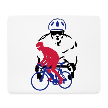 Rennrad - Mousepad (Querformat) - Weiß - Vorne