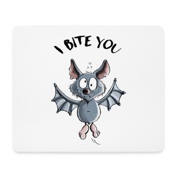 I Bite You Fledermaus - Comic - Mousepad (Querformat) - Weiß - Vorne