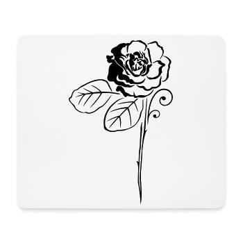 Rose Rosen Blume Blüte - Mousepad (Querformat) - Weiß - Vorne