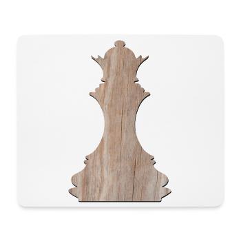 Pièces d’échecs - Jouer aux échecs - Jeu d’échecs à damiers - Tapis de souris (format paysage) - blanc - Devant