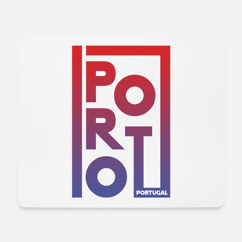 Porto Portugal – Urban Gradient Design - Mousepad (Querformat) - Weiß