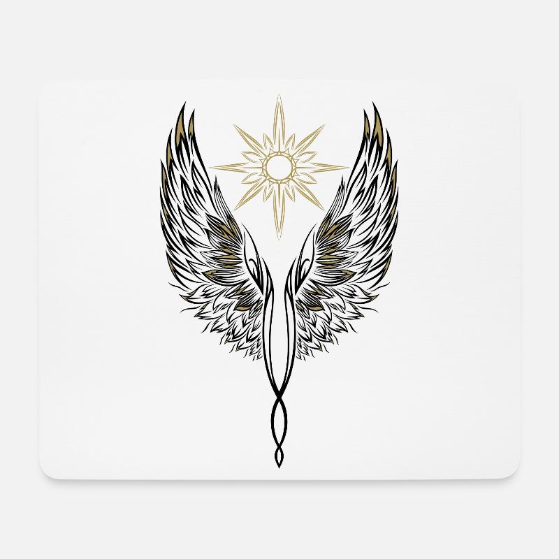 Engelsflügel Engel Flügel Erzengel - Mousepad (Querformat) - Weiß