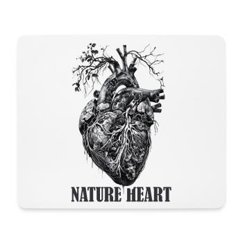 Nature Heart Herz mit Wurzel Baum - Mousepad (Querformat) - Weiß - Vorne