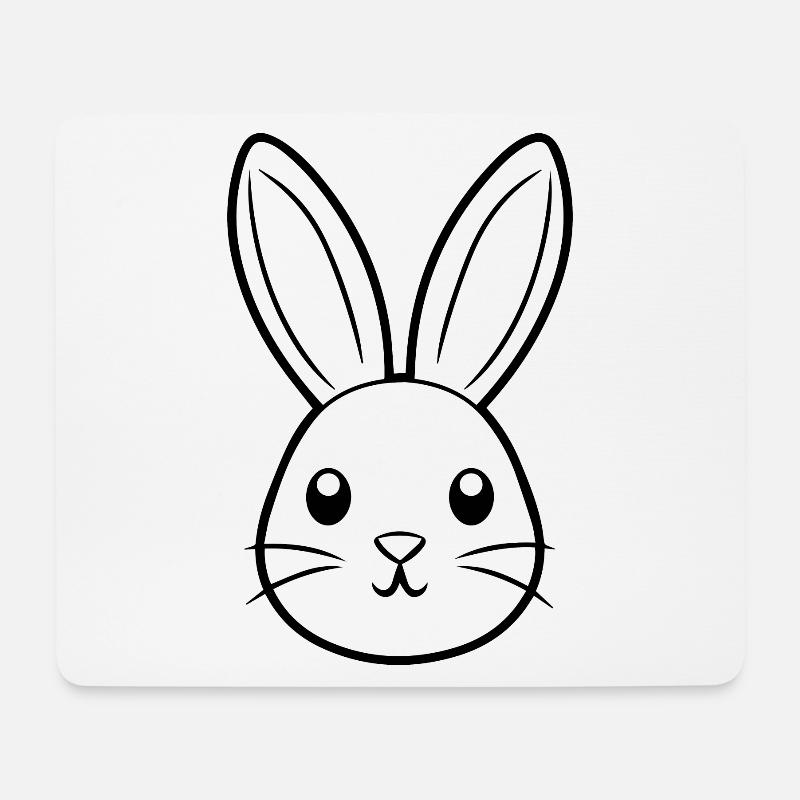 Hase Kaninchen - Mousepad (Querformat) - Weiß