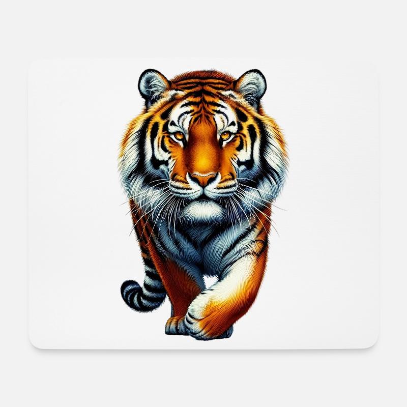 Tiger - Mousepad (Querformat) - Weiß