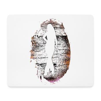 Silhouette Frau | woman Model - Mousepad (Querformat) - Weiß - Vorne