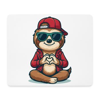 Chill Love Sloth - Mouse Pad (horizontal) - white - Front