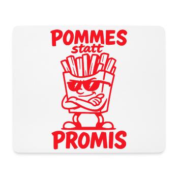 French fries instead of celebrities – Funny fun saying - Mouse Pad (horizontal) - white - Front