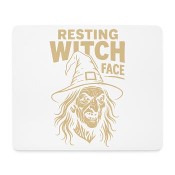 Ruhendes Hexengesicht Halloween Kostüm Spaß - Mousepad (Querformat) - Weiß - Vorne