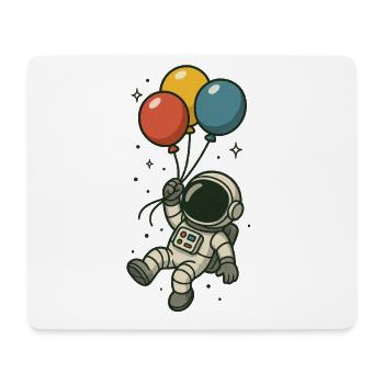 Astronaut mit Ballons - Mousepad (Querformat) - Weiß - Vorne