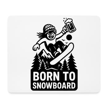Born to Snowboard - Mousepad (Querformat) - Weiß - Vorne