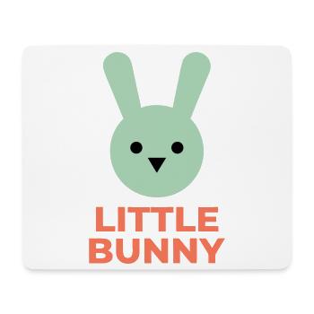Minze Hase und kleiner Hase Text - Mousepad (Querformat) - Weiß - Vorne