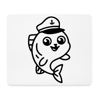 Fishing & Fishing | Petri Heil Hobby Logo - Mouse Pad (horizontal) - white - Front