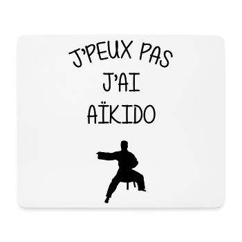 Ich kann nicht. Ich habe Aikido. - Mousepad (Querformat) - Weiß - Vorne