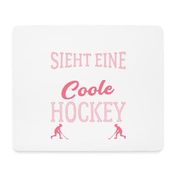 So sieht eine coole Hockeyspielerin aus Hockey - Mousepad (Querformat) - Weiß - Vorne