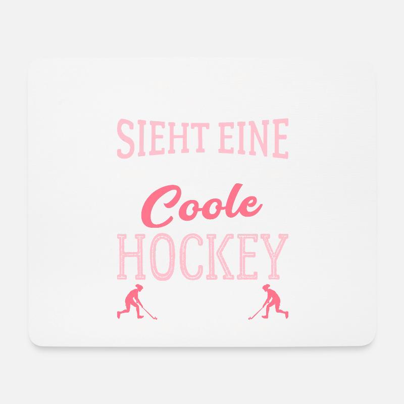 So sieht eine coole Hockeyspielerin aus Hockey - Mousepad (Querformat) - Weiß
