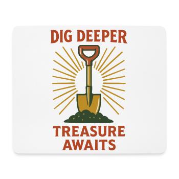 Grabe tiefer, Schatz wartet auf Metallspürung - Mousepad (Querformat) - Weiß - Vorne