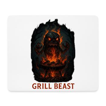 Grill Beast - Mousepad (Querformat) - Weiß - Vorne