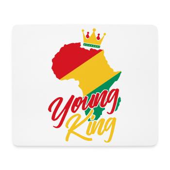 Young King – Black History Melanin Pride - Mouse Pad (horizontal) - white - Front